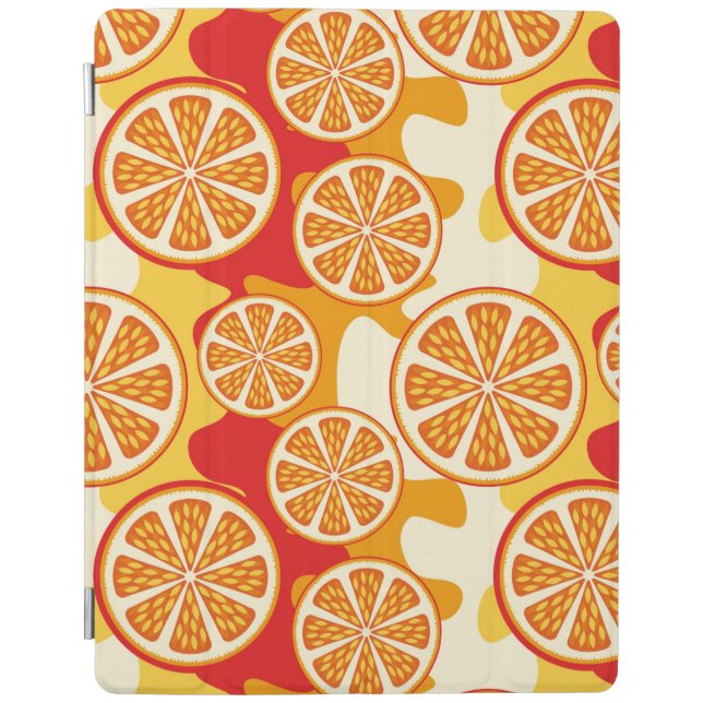 Orange pattern iPad smart cover (Front)