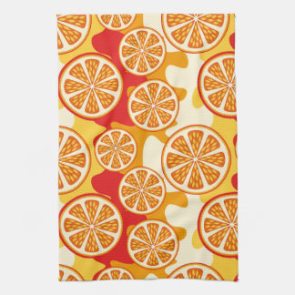 Orange pattern kitchen towel