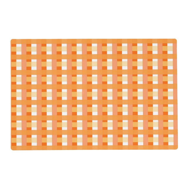 Orange Pattern Laminated Placemat (Front)