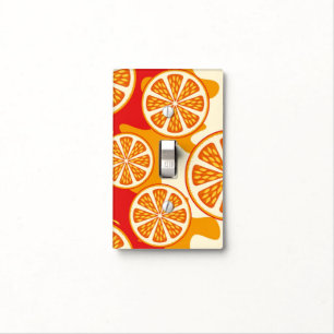 Orange pattern light switch cover