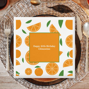 Orange Pattern Napkins
