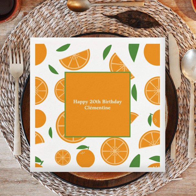 Orange Pattern  Napkins (Orange Pattern Napkins)