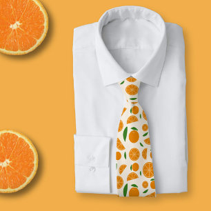 Orange Pattern Neck Tie