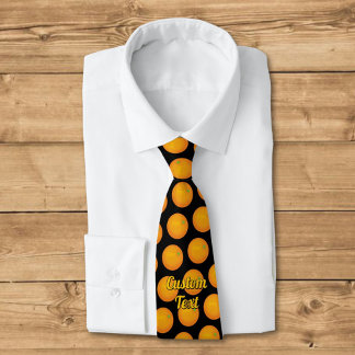 Orange Pattern Neck Tie
