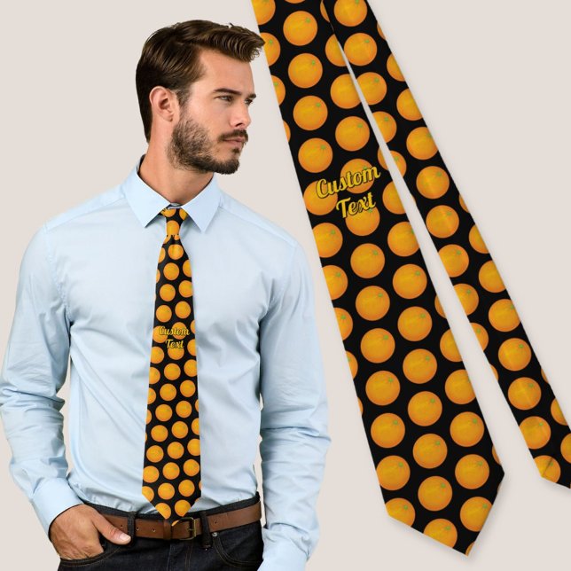 Orange Pattern Neck Tie (Creator Uploaded)