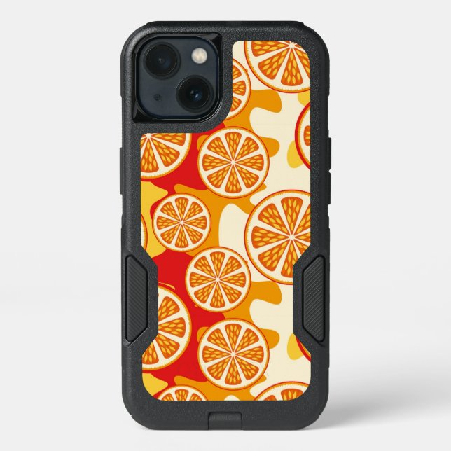Orange pattern otterbox iPhone case (Back)