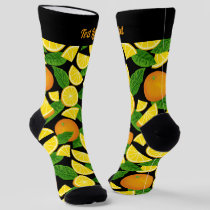Orange Pattern Socks