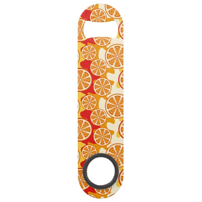 Orange pattern speed bottle opener (Front)