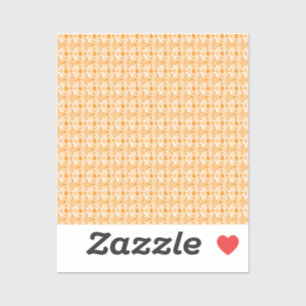 Orange Pattern Sticker   Trendy Aesthetic Decor