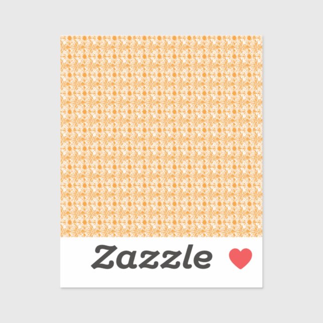 Orange Pattern Sticker | Trendy Aesthetic Decor (Sheet)