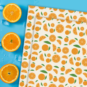 Orange Pattern Tissue Paper