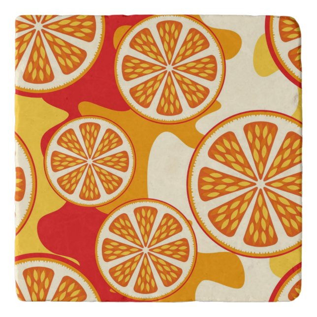 Orange pattern trivet (Front)