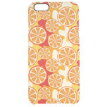 Orange pattern clear iPhone 6 plus case