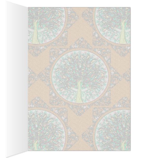 Orange Patterned Tree of Life Cards (Inside (Right))