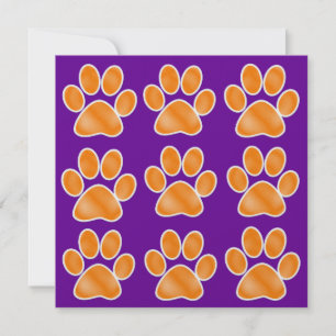 Orange Paw Prints - SRF Invitation