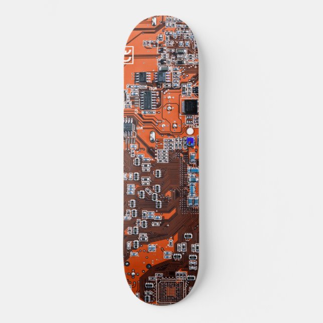 Orange PCB Circuit Board Design for IT Pros (Front)