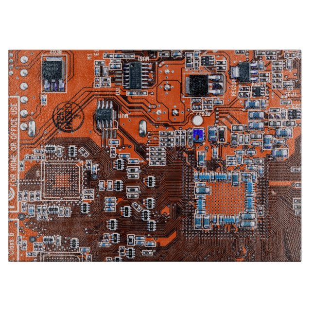 Orange PCB Circuit Board Design for IT Pros (Front)