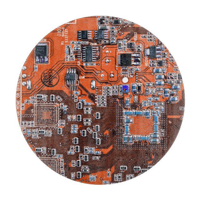 Orange PCB Circuit Board Design for IT Pros (Front)