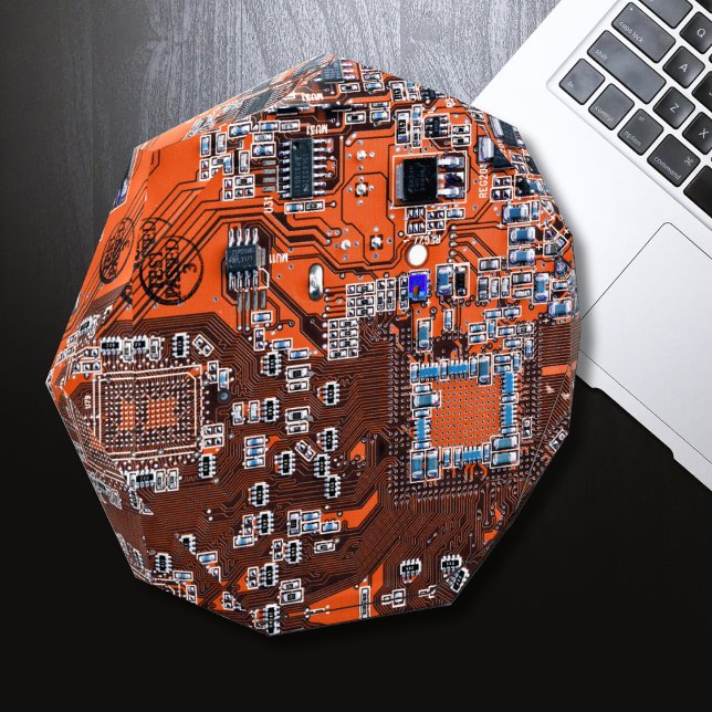 Orange PCB Circuit Board Design for IT Pros Acrylic Award (Creator Uploaded)
