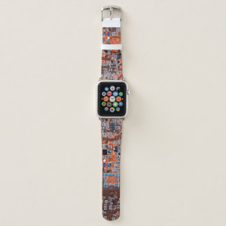 Orange PCB Circuit Board Design for IT Pros Apple Watch Band
