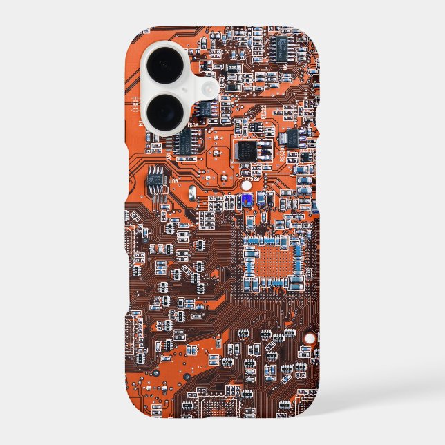 Orange PCB Circuit Board Design for IT Pros Case-Mate iPhone Case (Back)