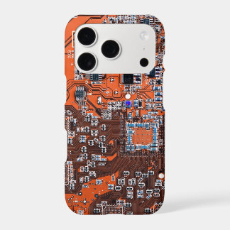 Orange PCB Circuit Board Design for IT Pros iPhone 17 Pro Case