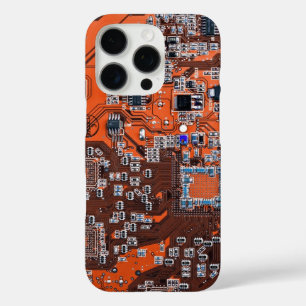 Orange PCB Circuit Board Design for IT Pros iPhone 16 Pro Case