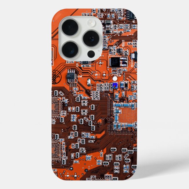 Orange PCB Circuit Board Design for IT Pros Case-Mate iPhone Case (Back)