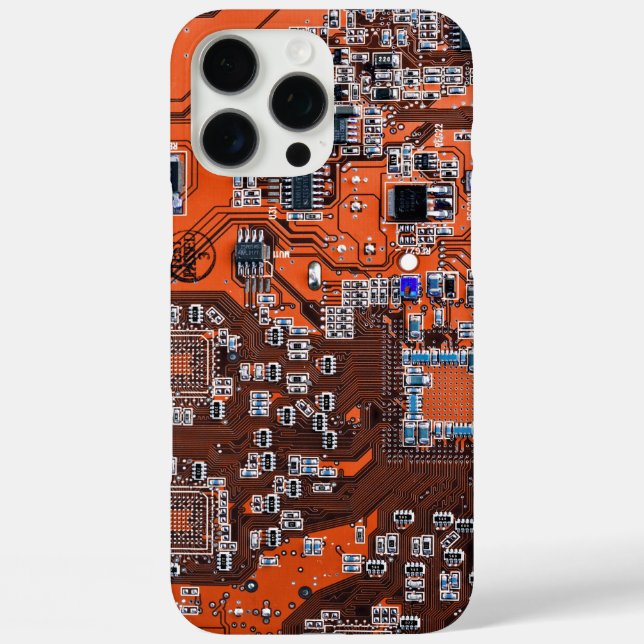 Orange PCB Circuit Board Design for IT Pros Case-Mate iPhone Case (Back)
