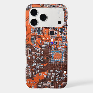Orange PCB Circuit Board Design for IT Pros iPhone 17 Pro Max Case