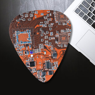 Orange PCB Circuit Board Design for IT Pros Guitar Pick