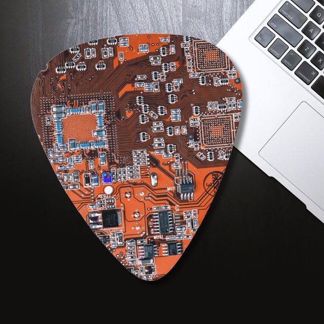 Orange PCB Circuit Board Design for IT Pros Guitar Pick (Creator Uploaded)