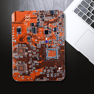 Orange PCB Circuit Board Design for IT Pros Magnet