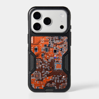 Orange PCB Circuit Board Design for IT Pros iPhone 17 Pro Case