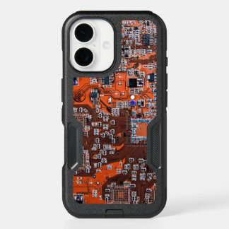 Orange PCB Circuit Board Design for IT Pros iPhone 16 Case