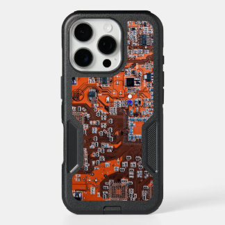 Orange PCB Circuit Board Design for IT Pros iPhone 16 Pro Case