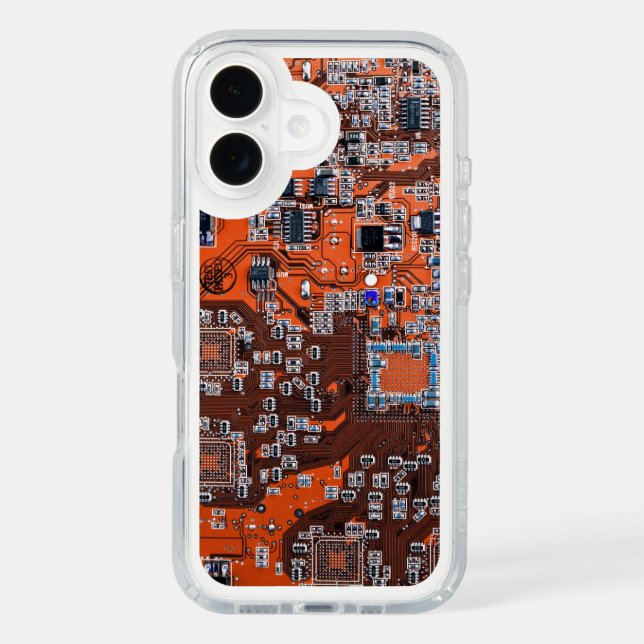 Orange PCB Circuit Board Design for IT Pros Speck iPhone Case (Front)