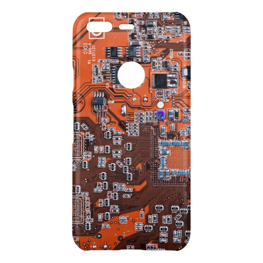 Orange PCB Circuit Board Design for IT Pros Uncommon Google Pixel Case (Back)