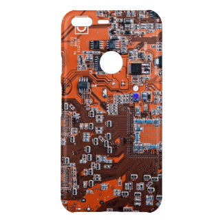 Orange PCB Circuit Board Design for IT Pros Uncommon Google Pixel XL Case