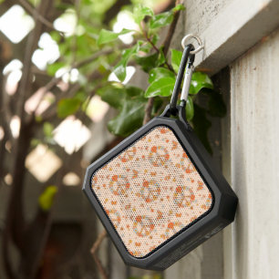 Orange Peace Floral Pattern Bluetooth Speaker
