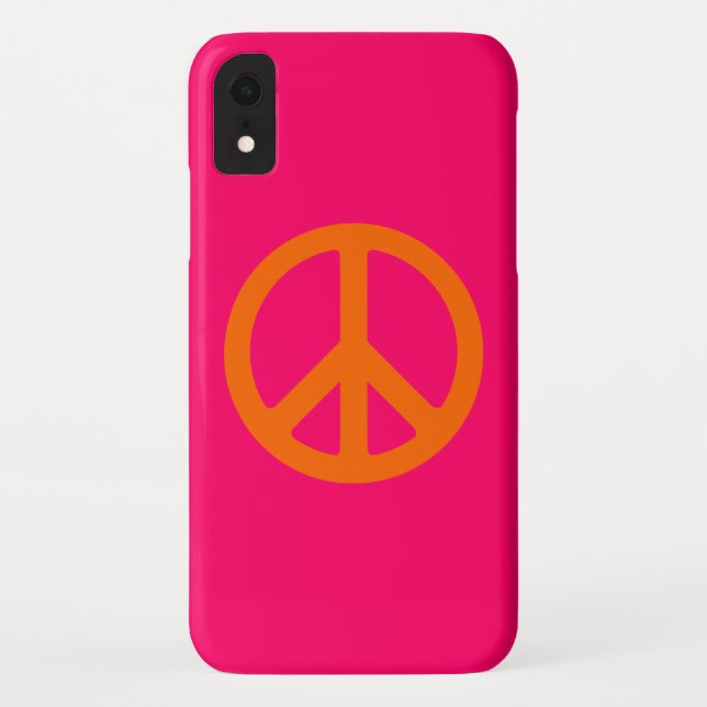 Orange Peace Sign Case-Mate iPhone Case (Back)