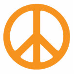 Orange Peace Sign Cutout<br><div class="desc">Classic peace symbol. Great design for many different products and gift ideas. Spread peace with these awesome gifts.</div>