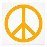 Orange Peace Symbol Photo Print at Zazzle