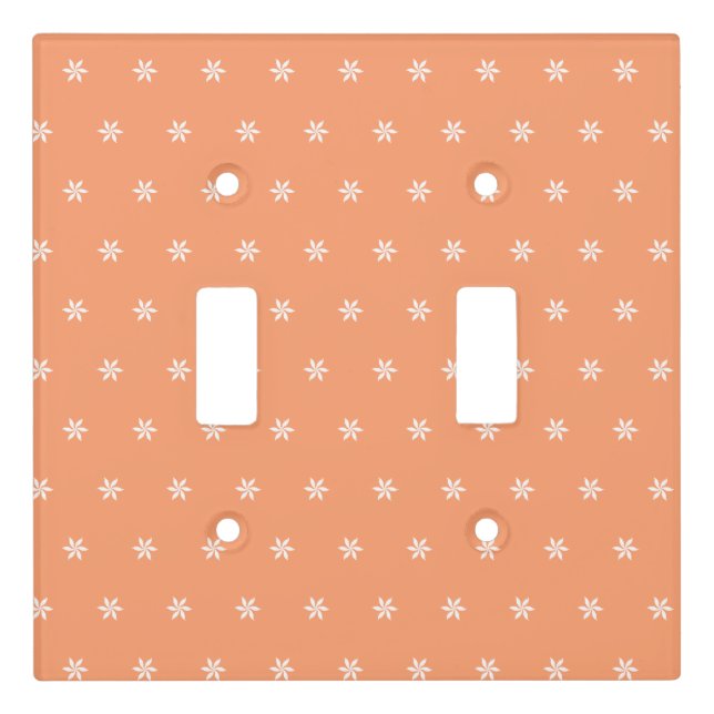 orange peach cute accent light switch cover (Front)