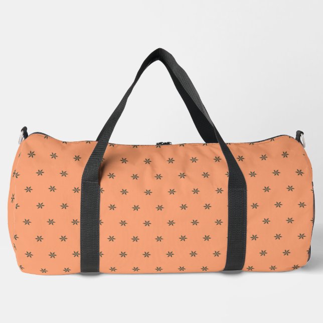 orange peach grey duffle bag (Front)