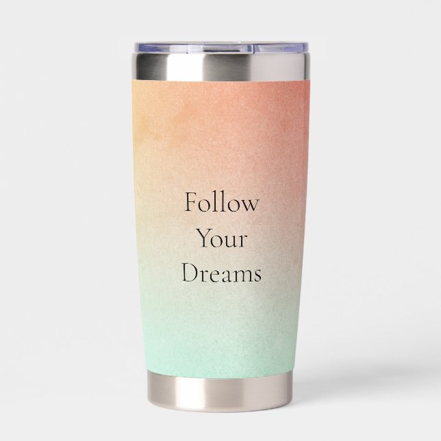 Orange Peach Mint  Insulated Tumbler (Front)