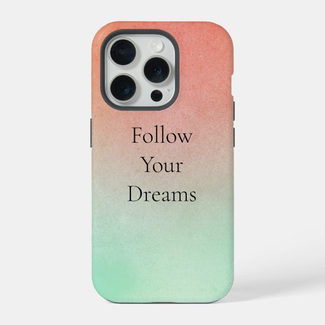 Orange Peach Mint  Iphone Case (Back)
