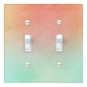 Orange Peach Mint Light Switch Cover