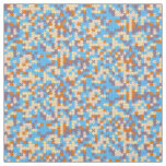 Orange, Peach, Yellow, Blue, Purple Puzzle Pattern Fabric