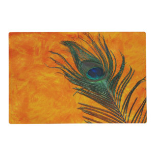 Orange Peacock Placemat
